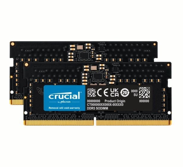 Crucial mälu Memory DDR5 SODIMM 24GB 5600MHz (2x12GB) CL46 (24Gbit)