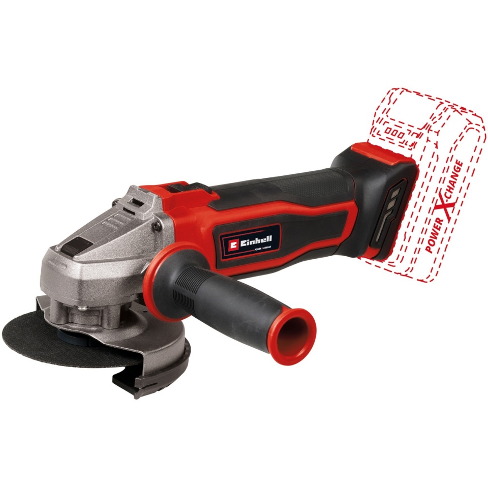 Einhell nurklihvija 4431165 Power X-Change Cordless Angle Grinder TE-AG 18/115 Q Li Solo, 18V, punane/must