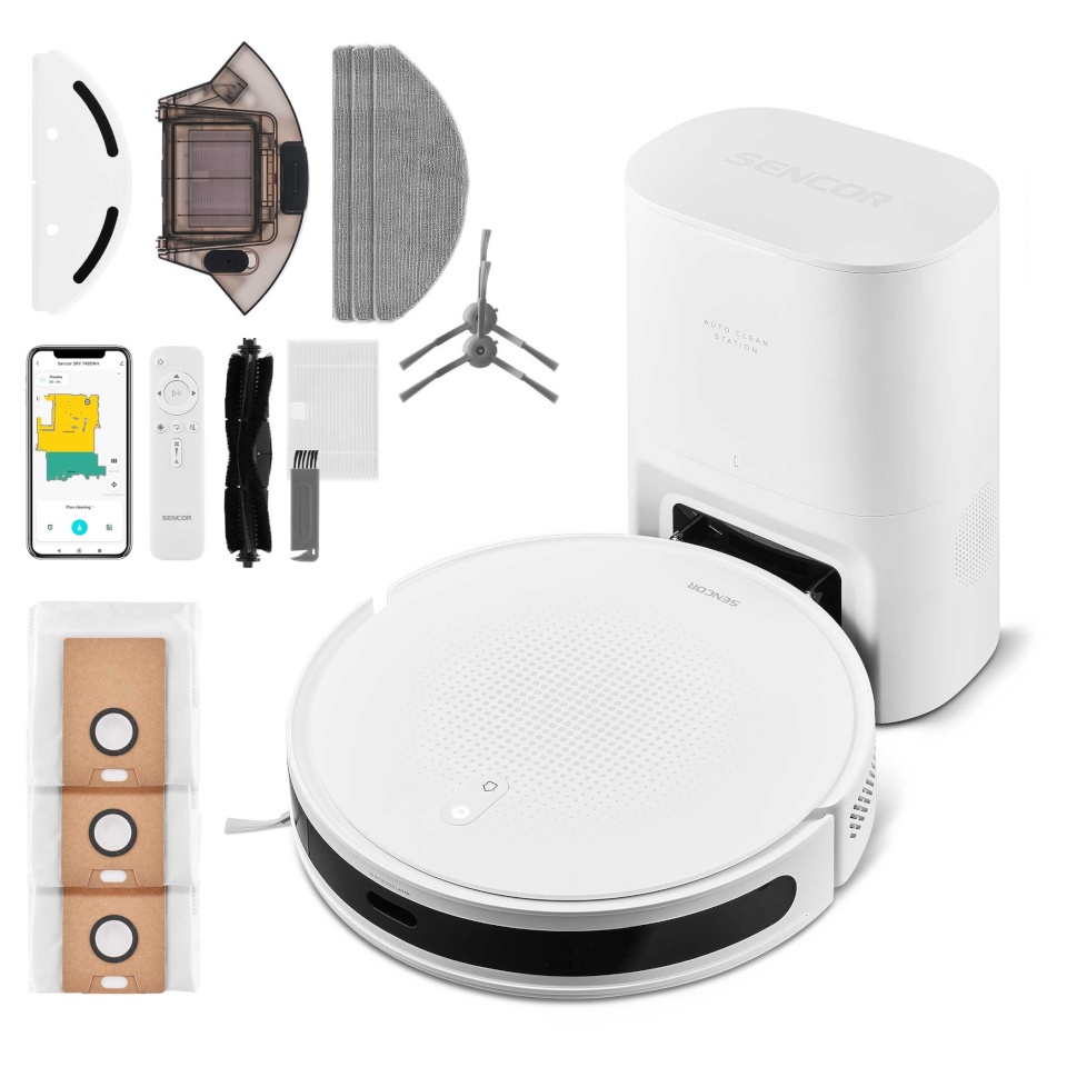 Sencor robottolmuimeja tühjendusjaamaga SRV7485WH