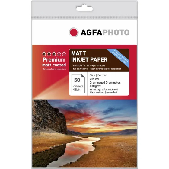 AgfaPhoto fotopaber Premium Matt Coated 130g A4 50 lk