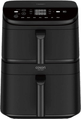 Cosori kuumaõhufritüür Turbo Tower Air CAF-DC121-ADER (must, 2.630W, 2 Körbe mit 4,3 & 6,5 Liter)