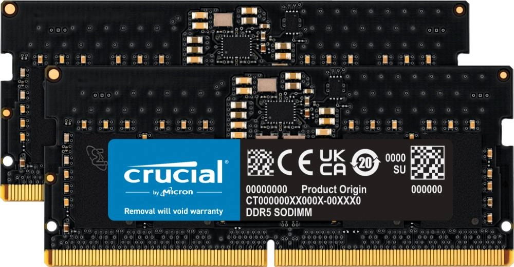Crucial mälu DDR5-5600 Kit 128GB 2x64GB SO-DIMM CL46 (16Gbit)