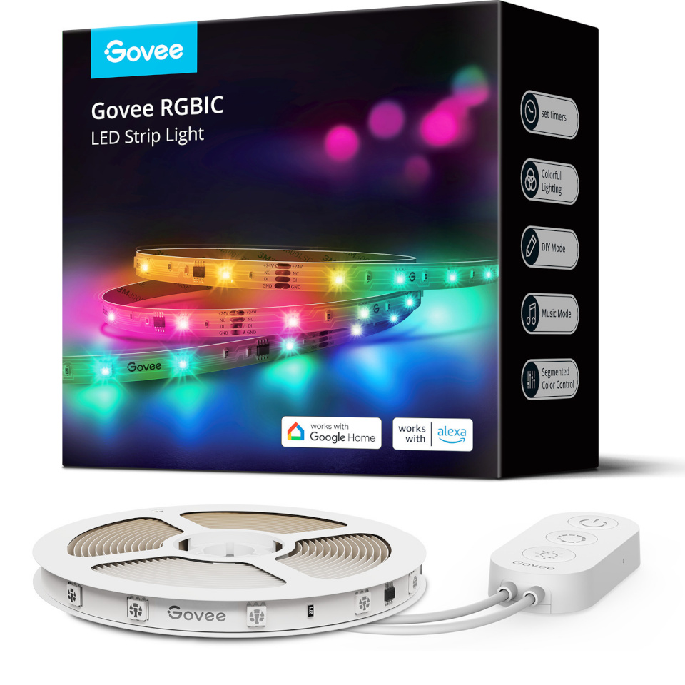 Govee LED valgusriba RGBIC Basic Wi-Fi + Bluetooth LED Strip, 10m