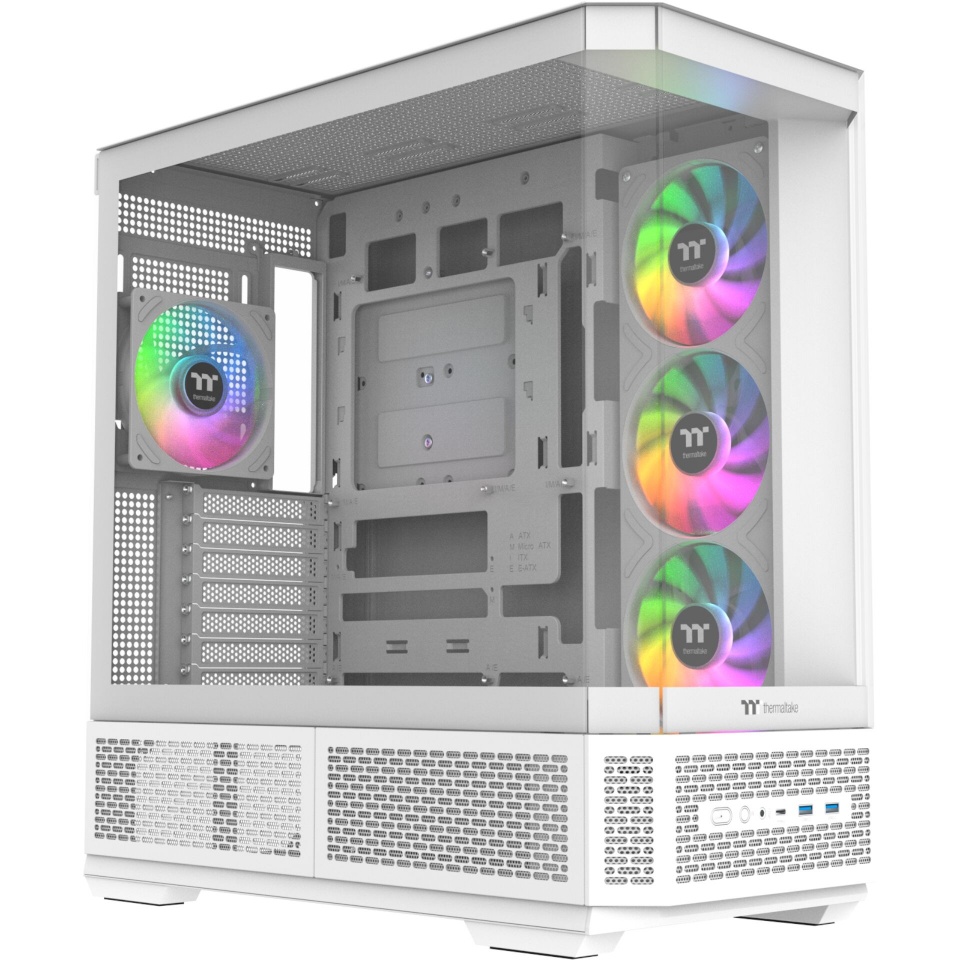 Thermaltake korpus View 370 TG ARGB Snow valge