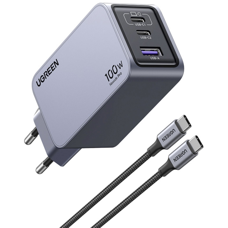 UGREEN laadija Nexode Pro 100W GaN Charger with USB-C Cable