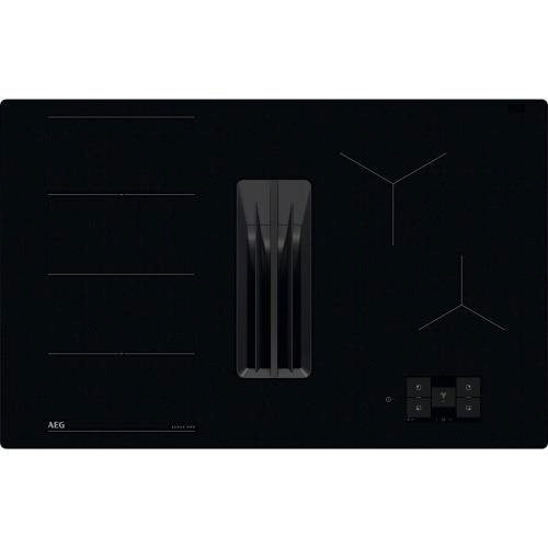 AEG Õhupuhastiga pliidiplaat , 4 x induktsioon, 80 cm, 650 m3/h, 66 dB, lõigatud servad, must