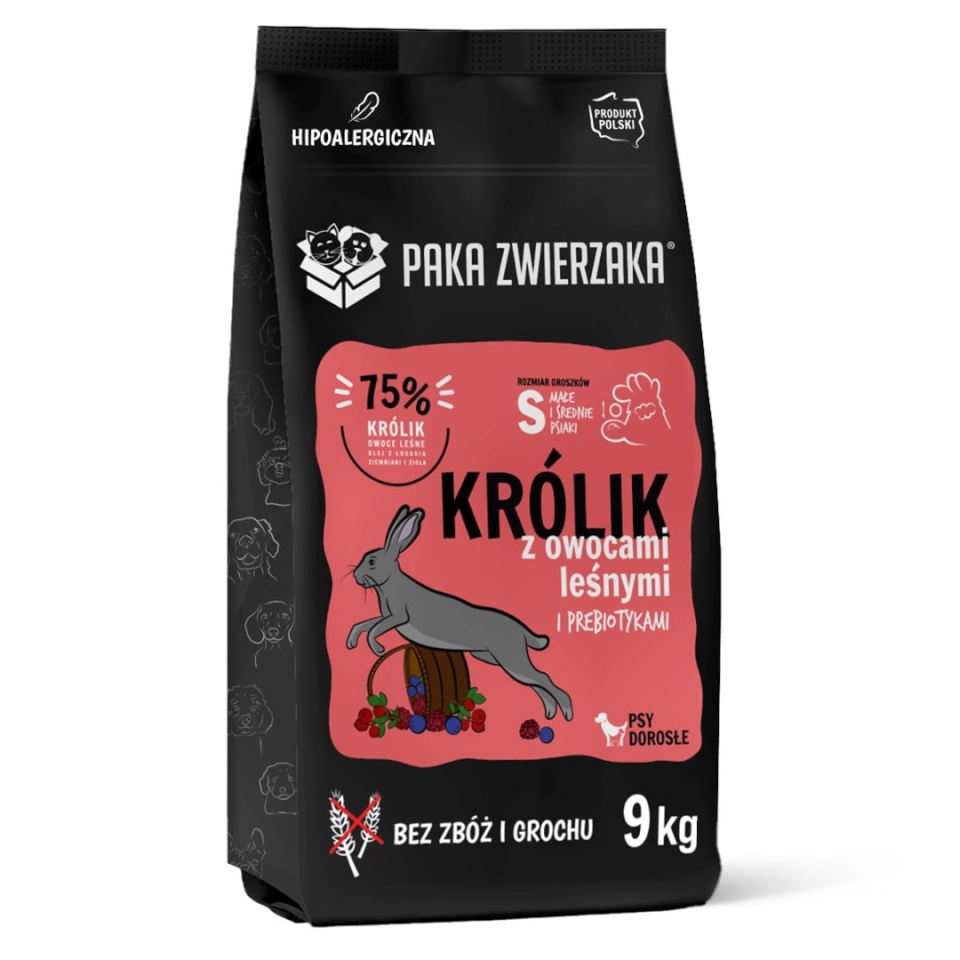 Paka Zwierzaka kuivtoit koerale Rabbit with Forest Fruits S, 9kg