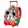 Disney ratastega koolikott Mood punane roheline 26x13x34cm