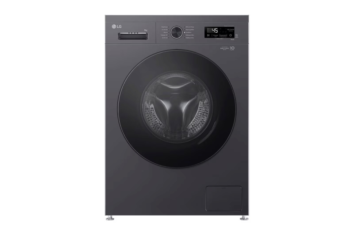 LG pesumasin F4X1009NMB Washing Machine, 9kg, 1400 p/min, hall
