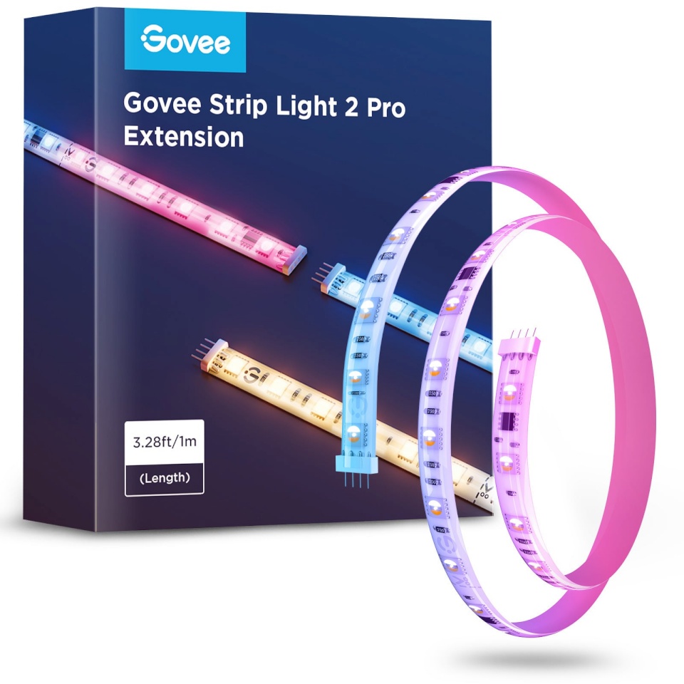 Govee LED-valgusriba Strip Light 2 Pro LED Light Strip Extension, 1m