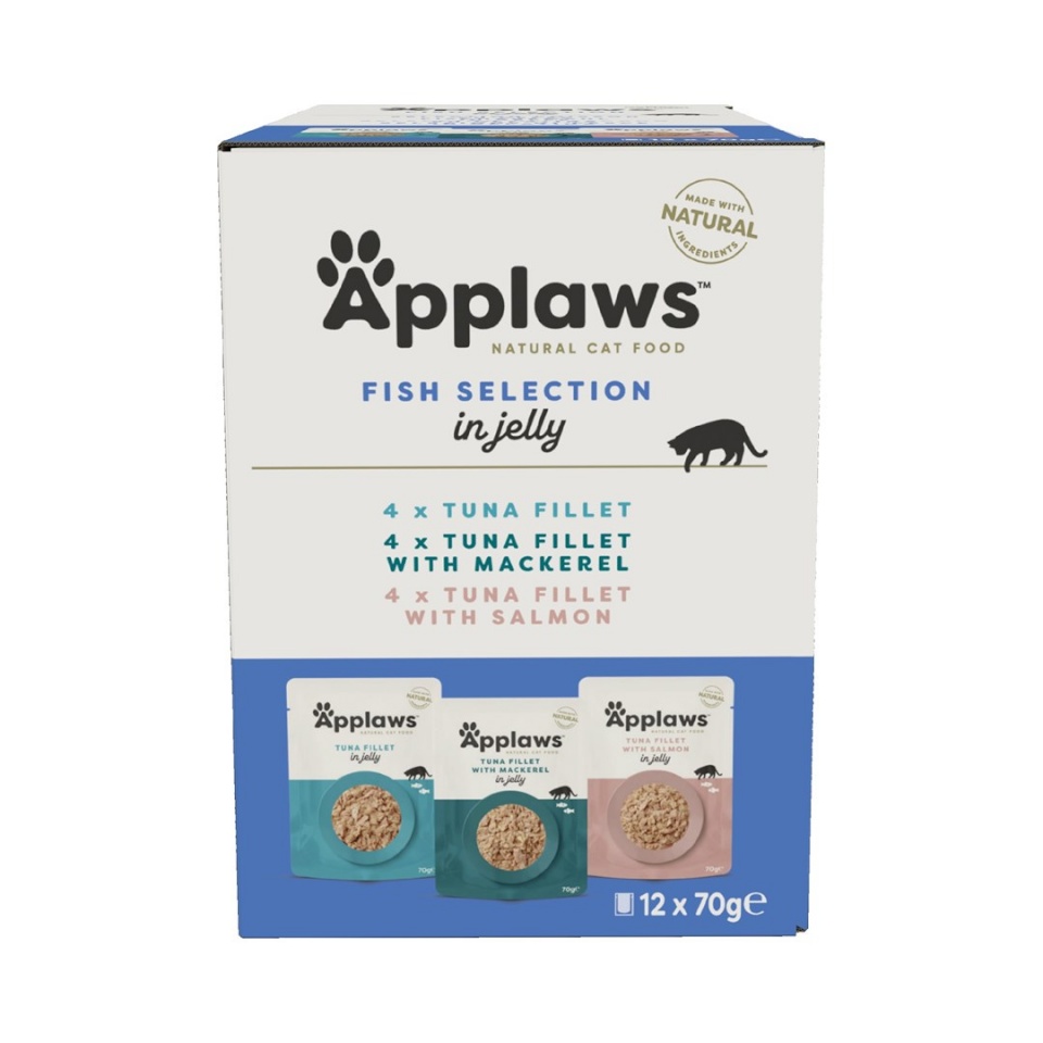 Applaws kassitoit Fish selection multipack in broth - Wet Cat Food- 12x70g