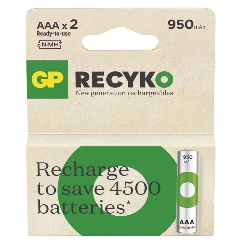 GP Battery patarei R03/AAA NiMH 950mAh Blister 2tk.