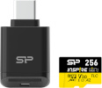 Silicon Power mälukaart microSDXC 256GB Inspire + kaardilugeja