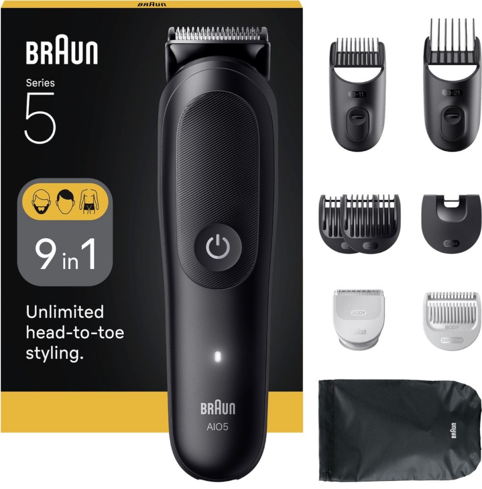 Braun juukselõikur AIO5540 Series 5 All-In-One Style Kit Hair Clipper, must