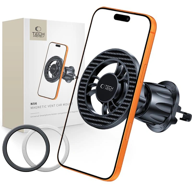 Tech-Protecth autohoidja N56 Magnetic MagSafe Vent Car Mount Carbon Black, must