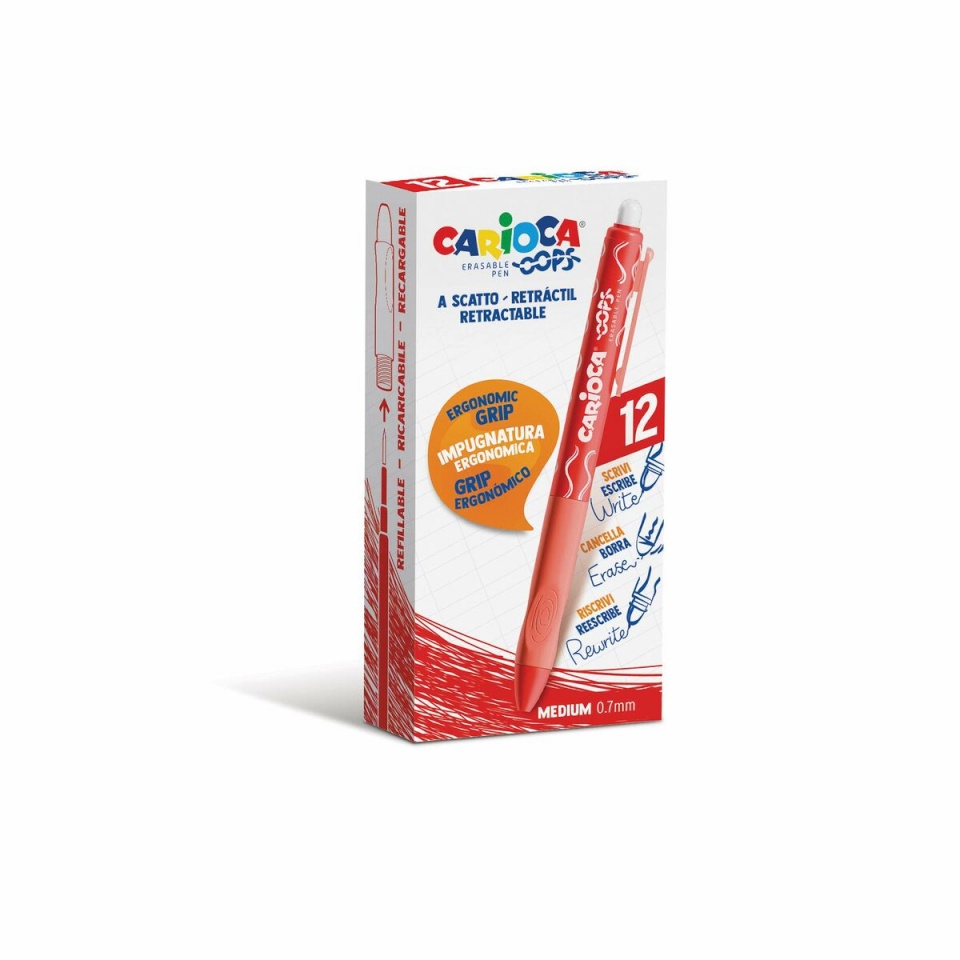 Carioca pastapliiats Oops punane 0,7 mm 12 Tükid, osad
