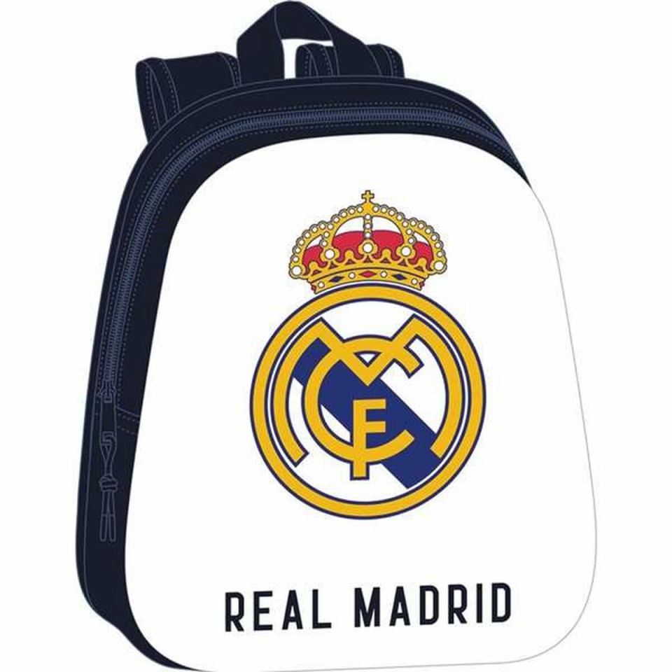 Real Madrid C.F. seljakott valge meresinine 27x33x10cm