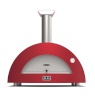 Alfa Forni pitsaahi Moderno 3 Pizza Wood Oven Antique, punane