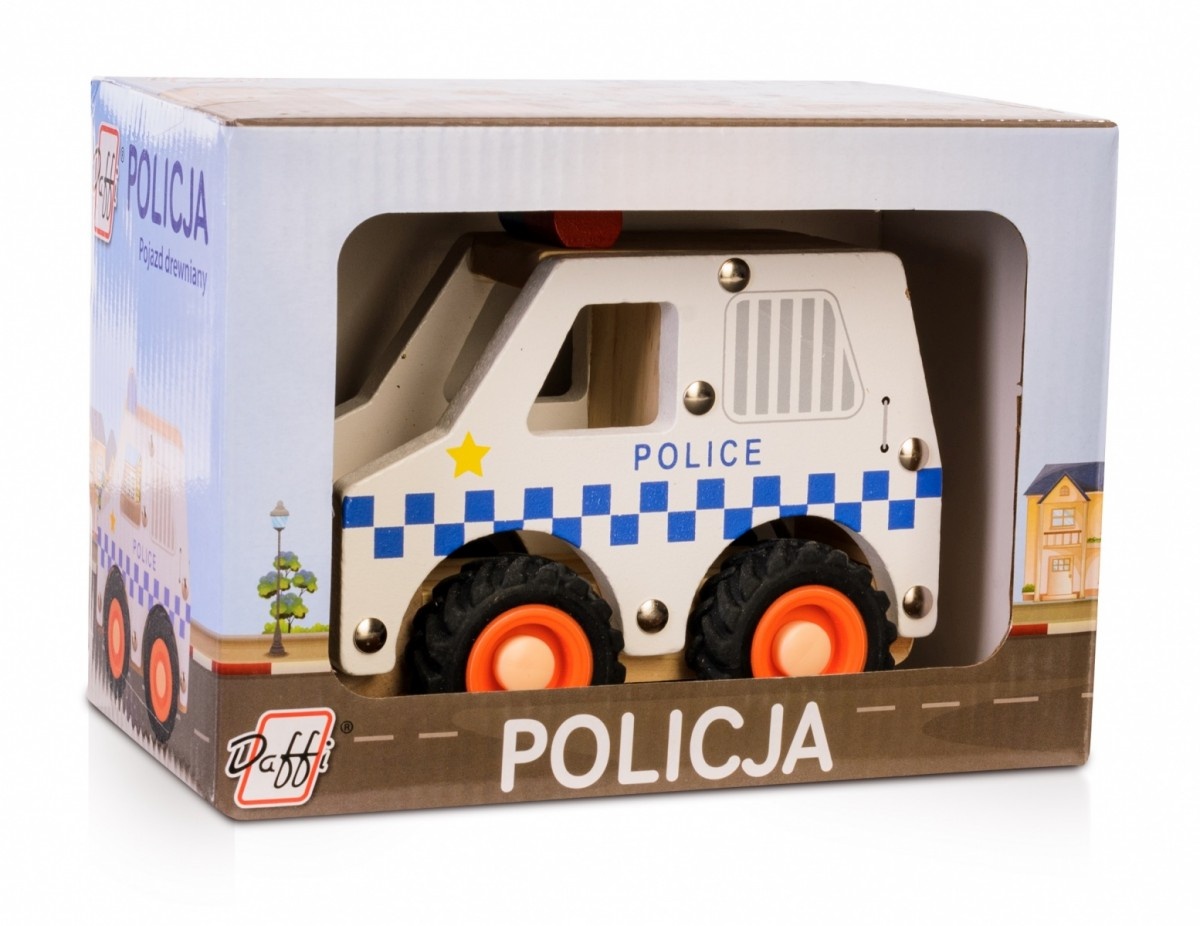 Daffi D-134 Wooden car with tires Police