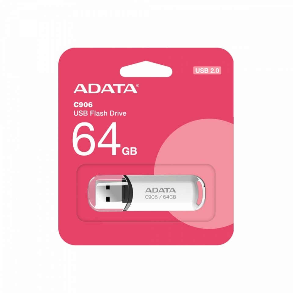 Adata mälupulk Pendrive C906 64GB USB2.0 valge