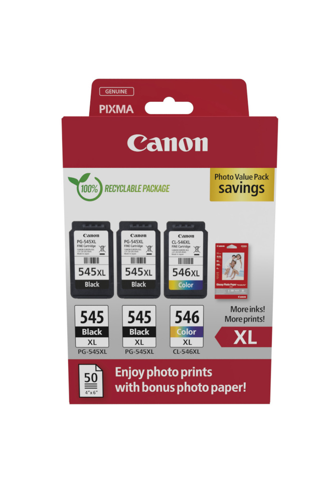 Canon tindikassett Canon PG-545 XL x2 / CL-546 XL foto Value Pack