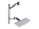 Digitus | seinakinnitus Wall Mount | Workstation | Adjustable Height, Tilt, Swivel | 27 " | Maximum weight (capacity) 6 kg | hõbedane