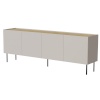 Cama Meble puhvetkapp FELLINI chest of drawers 200x40x70 cashmere + oiled oak top