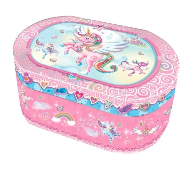 Pulio Pecoware Oval music box - Unicorn