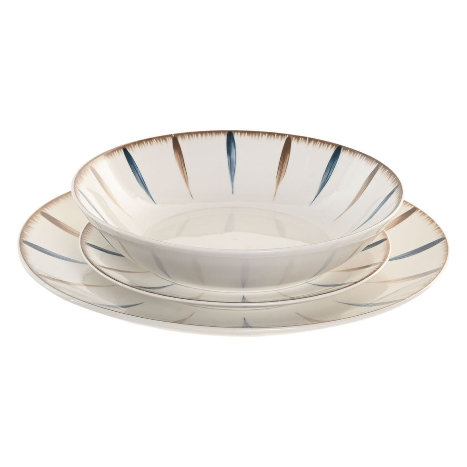 Home ESPRIT Lauanõud sinine valge Portselan 18tk