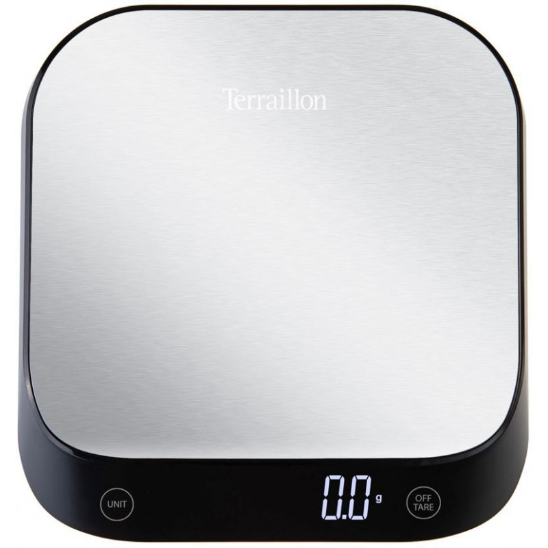 Terraillon köögikaal Epsilon, must/roostevaba teras