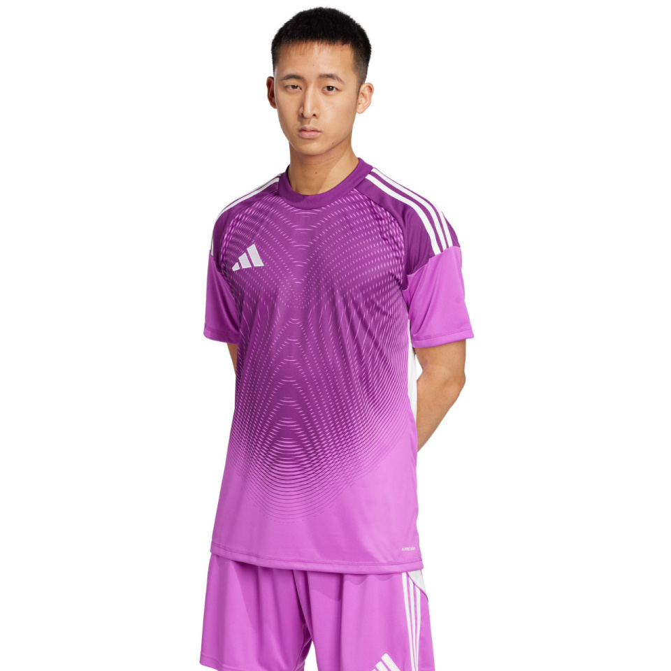 Adidas Teamwear T-särk Bramkarska meestele Tiro 25 Competition Jersey Short Sleeve violetne JI9719 suurus M