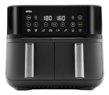 Braun Houshold kuumaõhufritüür TwinCook 3, TD 3030I (must (matt), 2.850W, 2 Körbe je 4 Liter)