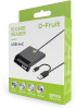 D-Fruit ID-kaardi lugeja USB-A/USB-C DF174 must