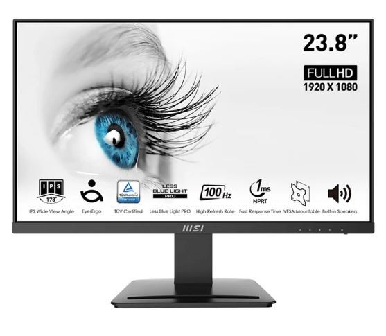 MSI monitor PRO MP243X 24 cale/LED/FHD/Flat/100Hz/must
