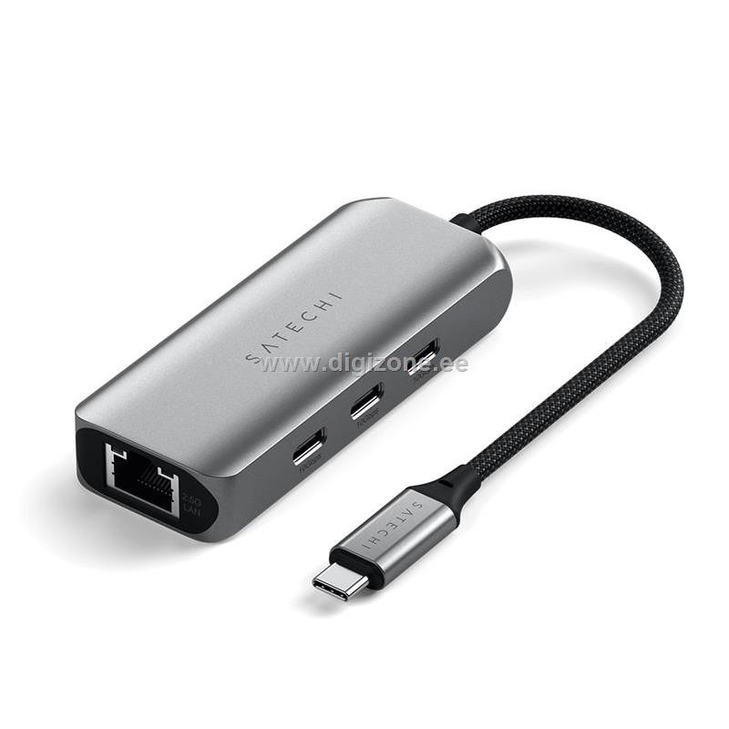 Satechi 4-in-1 USB-C -adapteri, tähtiharmaa