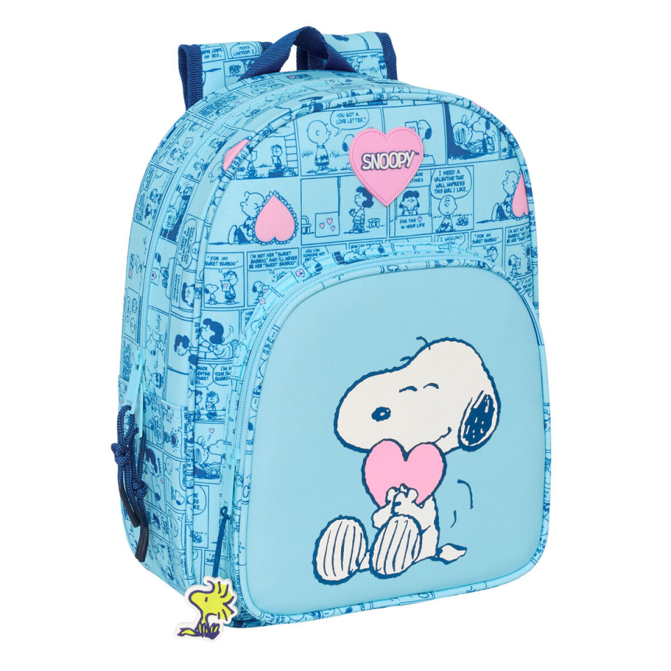 Snoopy seljakott Love helesinine 26x34x11cm