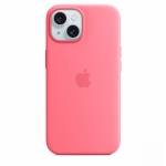 Apple kaitsekest Silicone Case with MagSafe for iPhone 15 - roosa