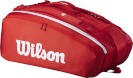 Wilson Super Tour 15-pakiline kott tennisereketite jaoks, punane