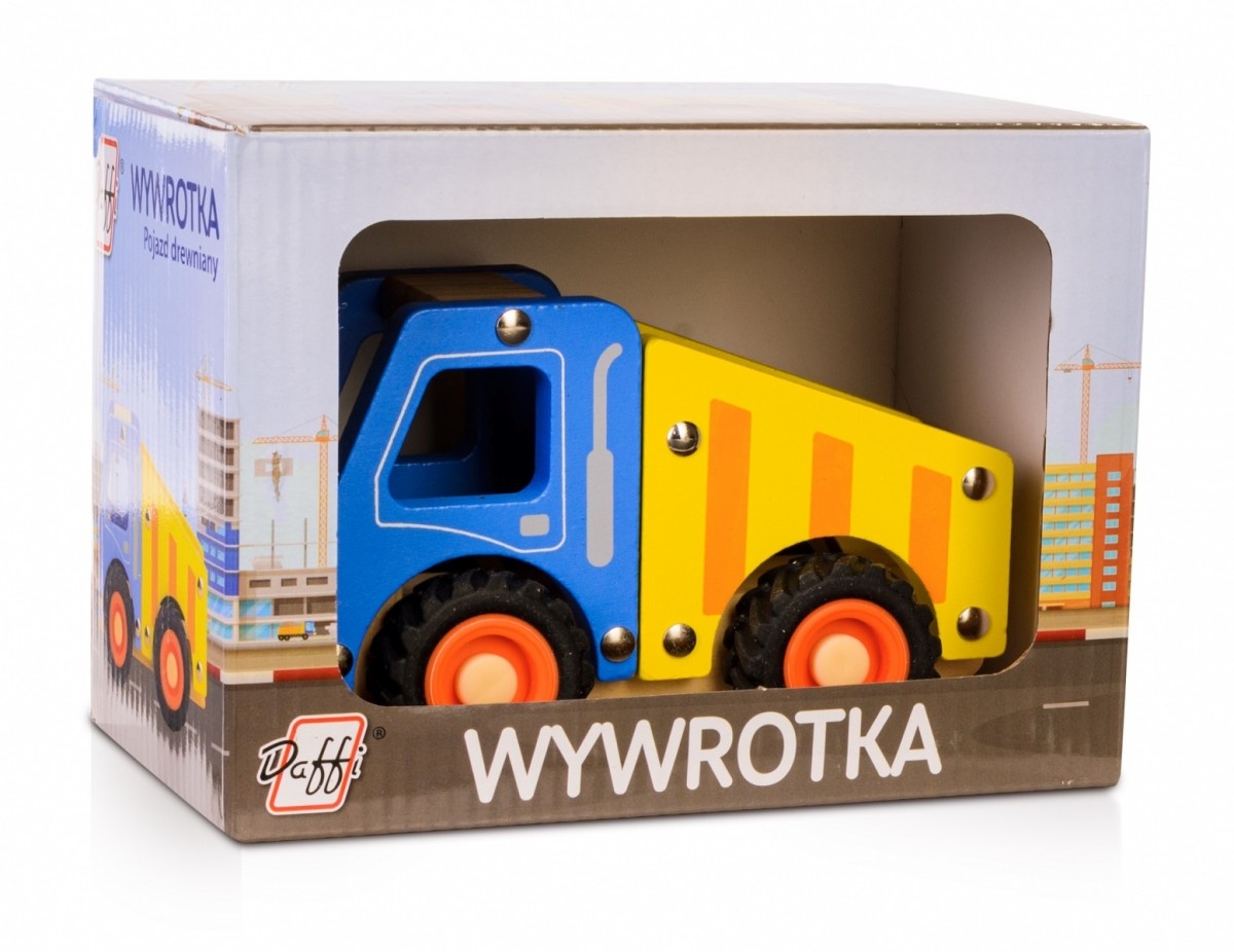 Daffi D-135 Wooden car with tires - Dump truck