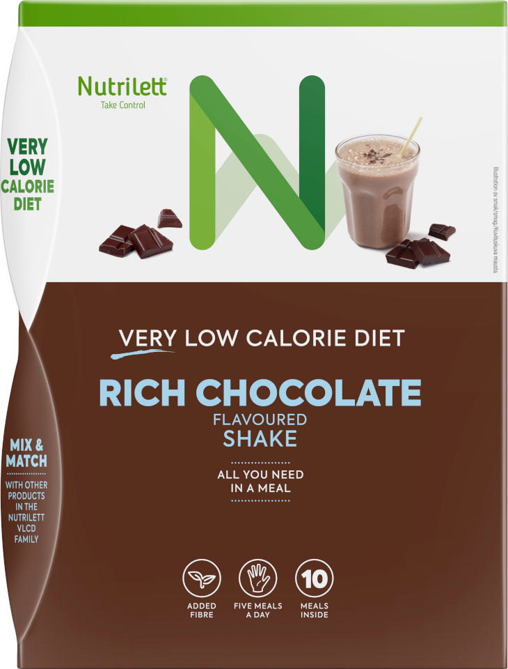 Nutrilett toidukorra asenduskokteil VLCD Rich Chocolate Shake, 35g, 10-pakk