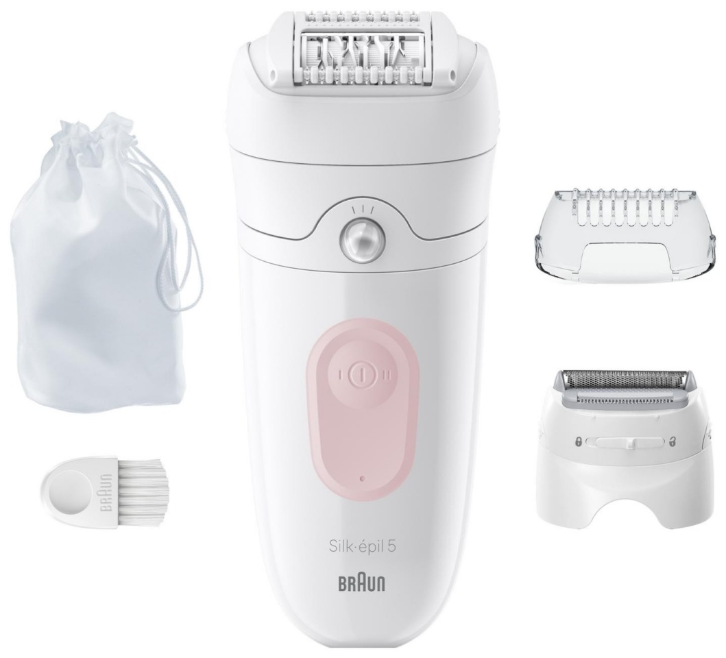 Braun epilaator Silk-épil 5 5-030, valge/roosa