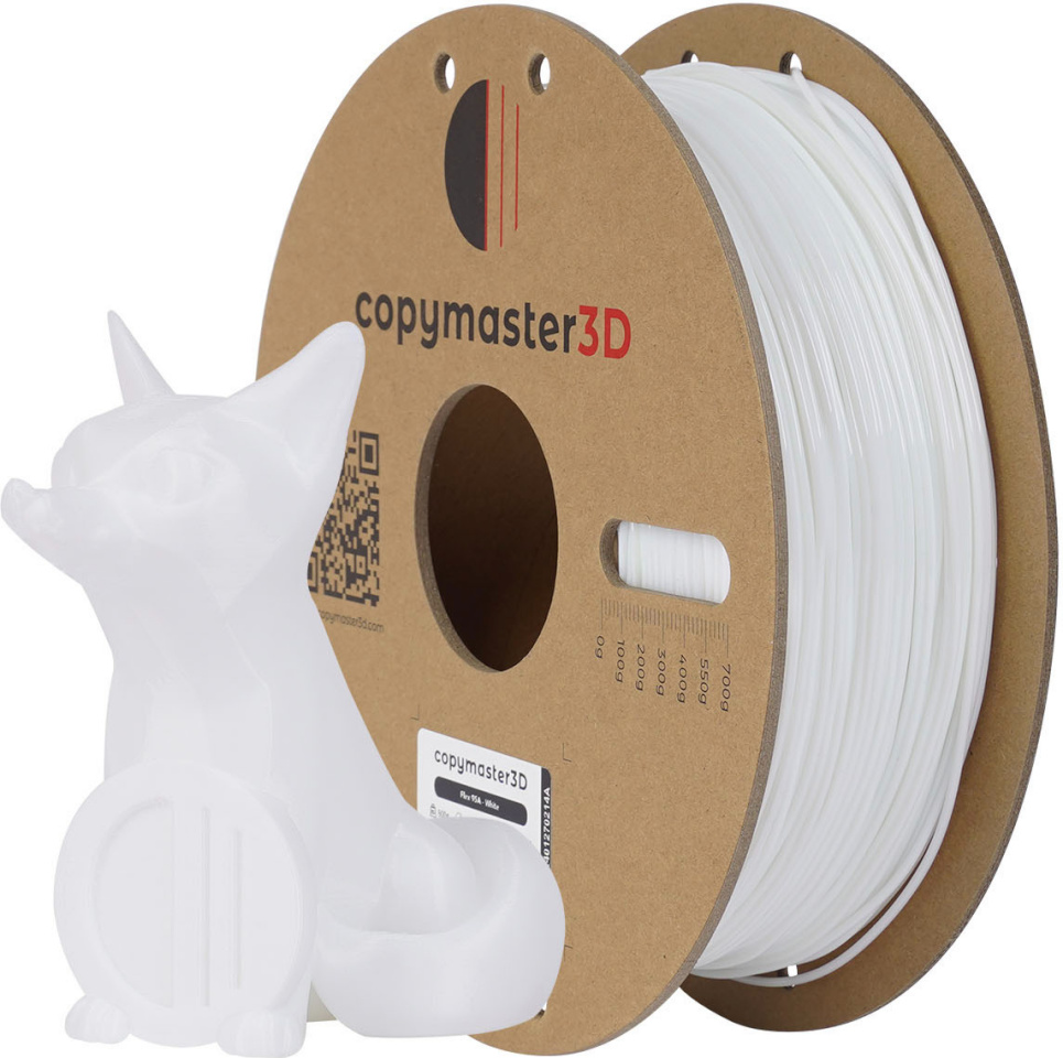 Copymaster3D Flex 95A 3D-printeri niit, 1,75 mm, valge