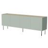 Cama Meble puhvetkapp FELLINI chest of drawers 200x40x70 olive + oiled oak top