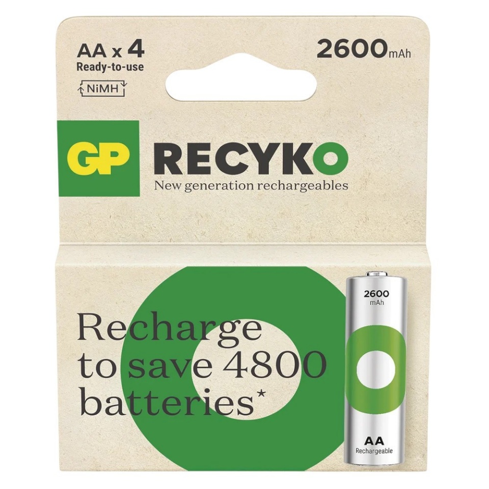 GP Battery patarei R6/AA NiMH 2 600mAh Blister 4tk.
