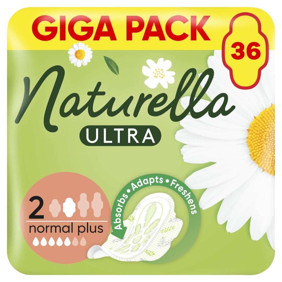 Naturella Ultra Normal Plus Size 2 Tiibadega Sidemed, 36 tk