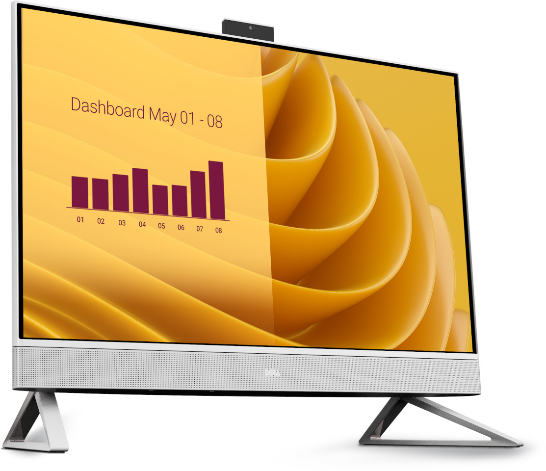 Dell arvuti 27 All-in-One EC27250/Core i5-1334U/16GB/512GB SSD/27.0" FHD/Intel Iris Xe/Cam/WLAN + BT/W11Pro/3Yrs Basic Onsite