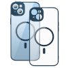 Baseus kaitsekest Baseus Frame Transparent Magnetic Case and Tempered Glass set iPhone 14 Plus sinine