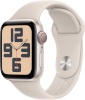 Apple Watch SE (2023) GPS + Cellular 40mm Starlight Aluminum Case with Starlight Sport Band, S/M 