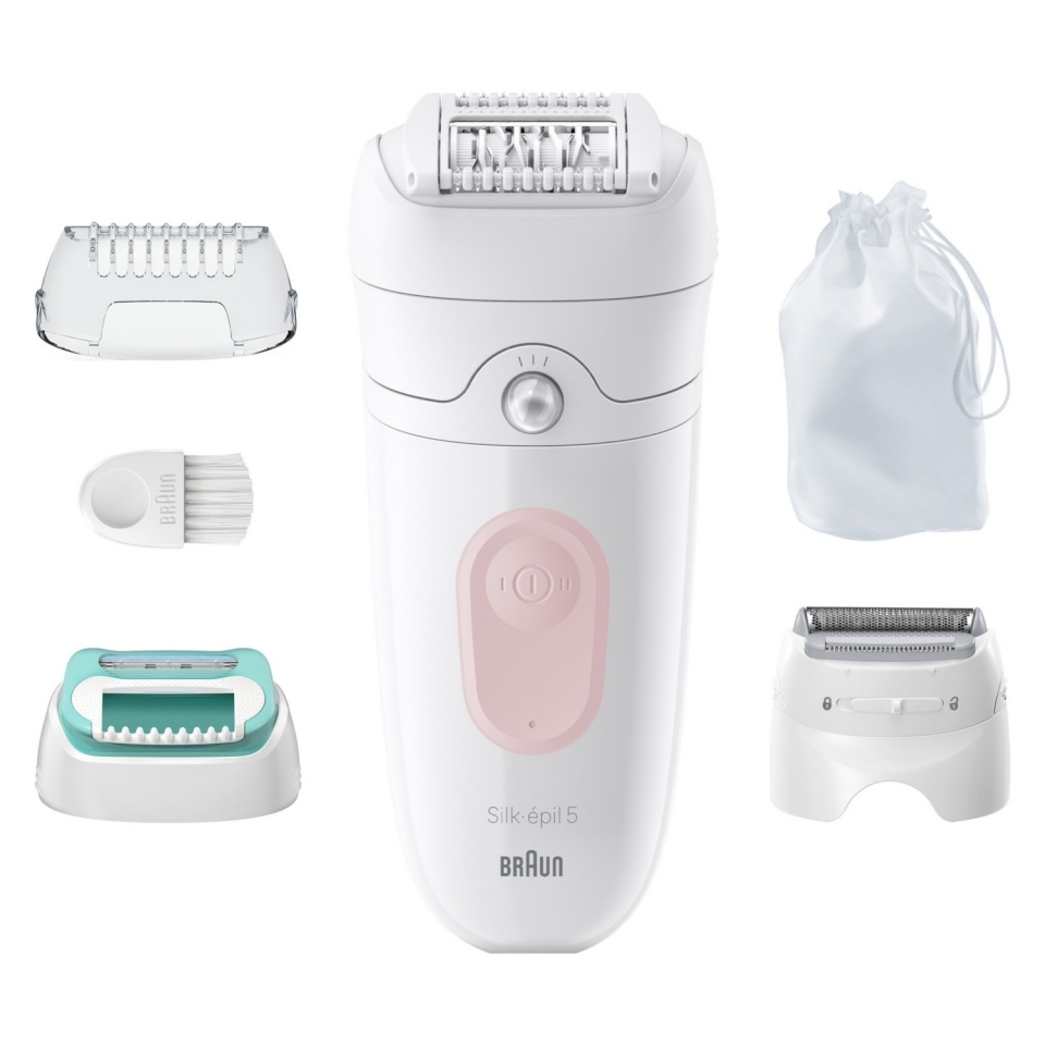 Braun epilaator Silk-épil 5 5-050, valge/roosa