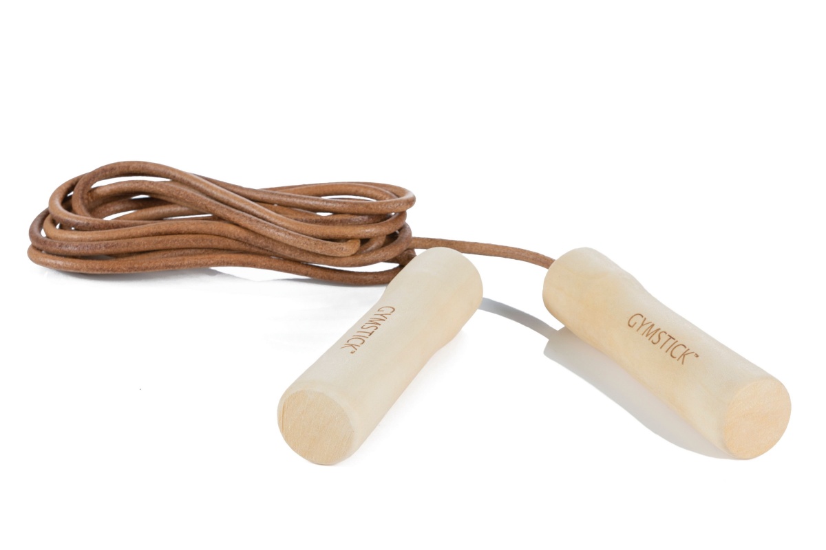 Gymstick hüppenöör Leather Jump Rope Wooden